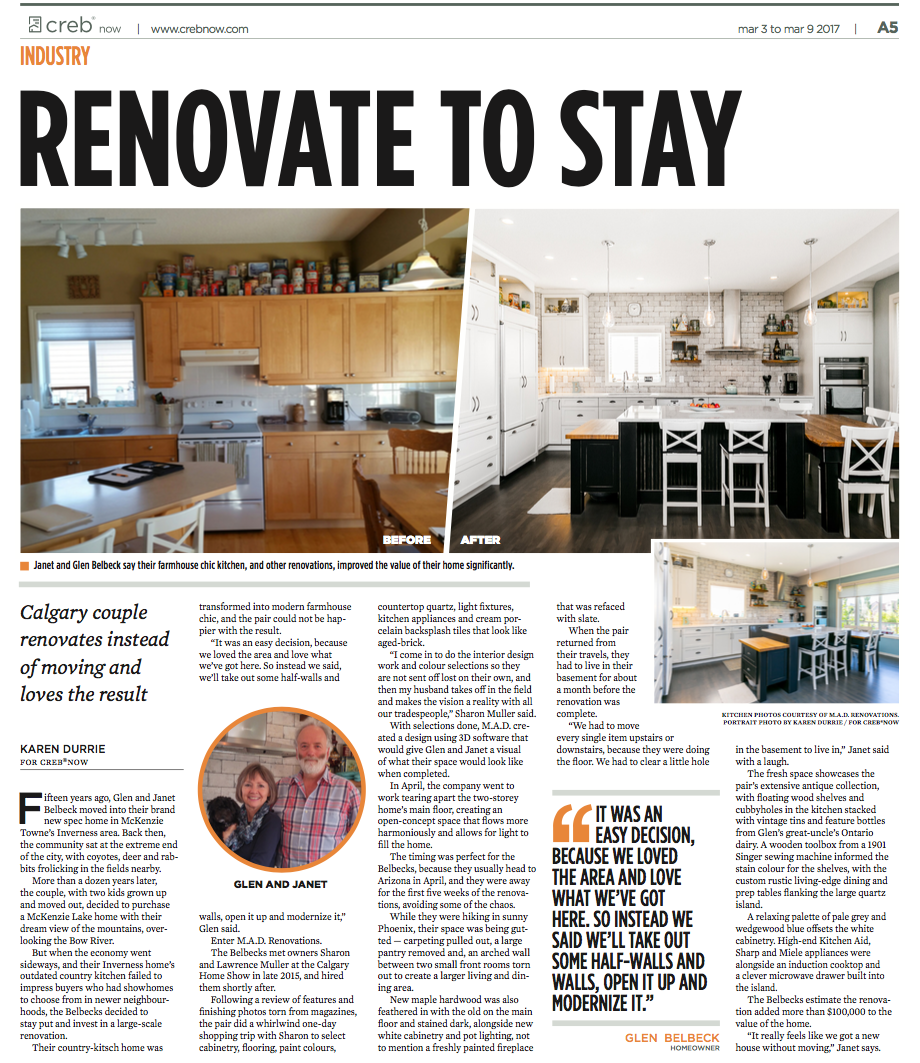 renovation article about mad renos - renovate to stay 